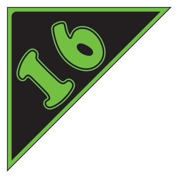 Angle Year Sticker Green Black 16